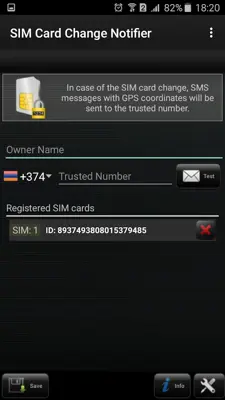 SIM Card Change Notifier android App screenshot 6